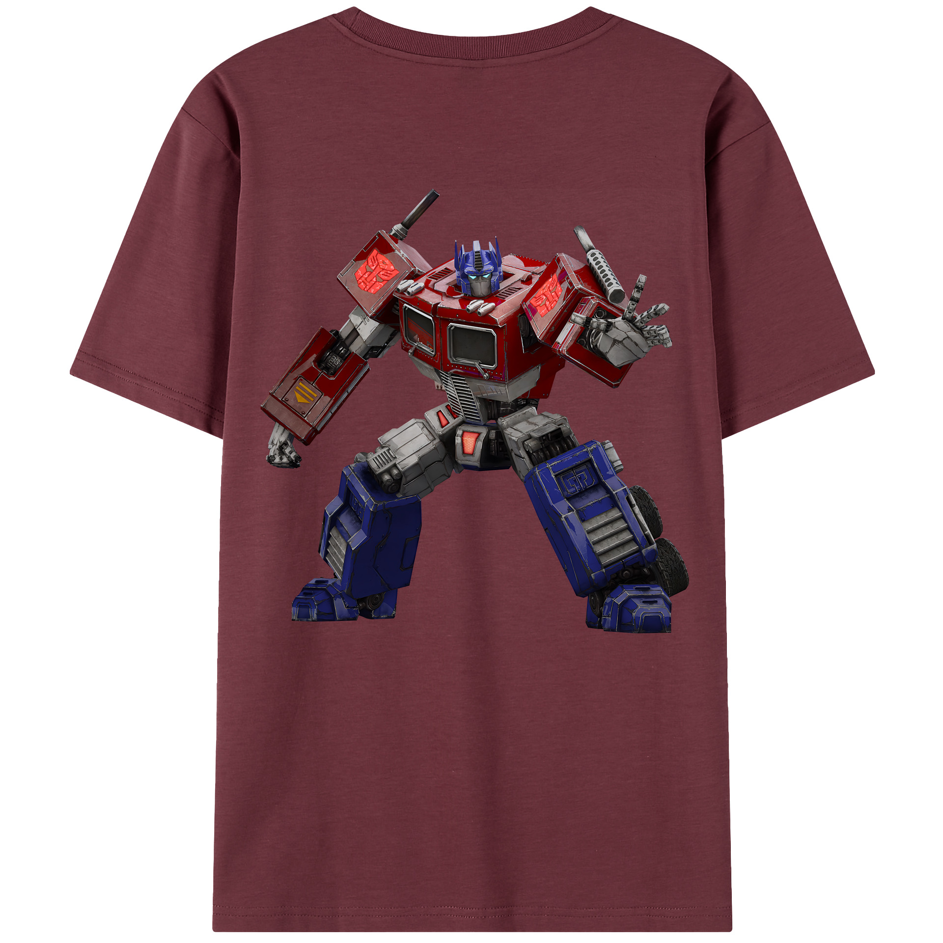 （画像用） Transformers トランスフォーマー 綿100％半袖Tシャツ（背面プリント）